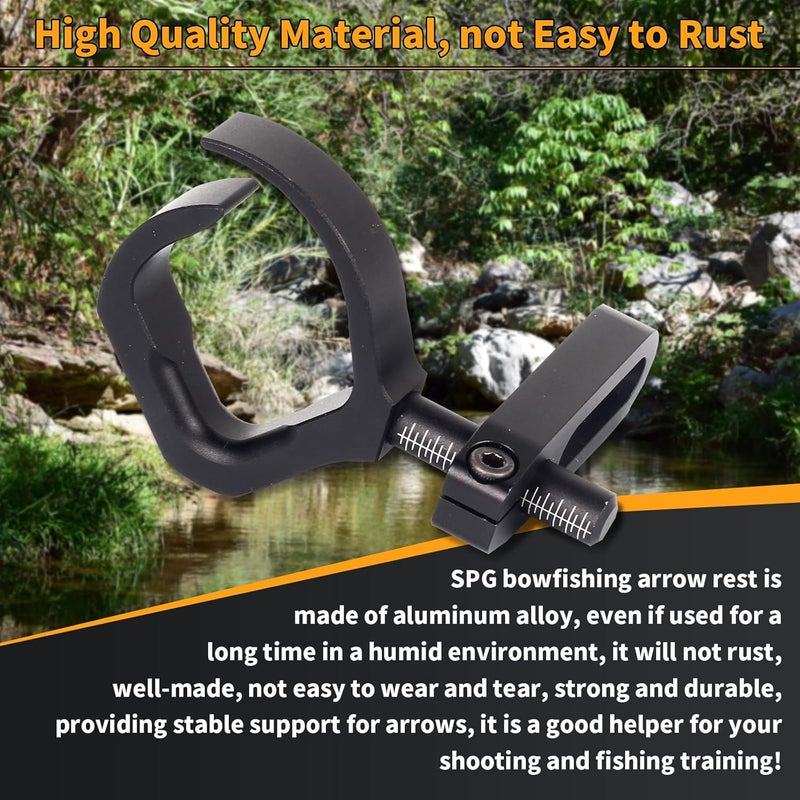 SP.G Archery Bowfishing Arrow Rest - Aluminum Alloy Arrows Rests Right and Left Hand for Compound Recurve Bow Fishing Accessories - Image 3